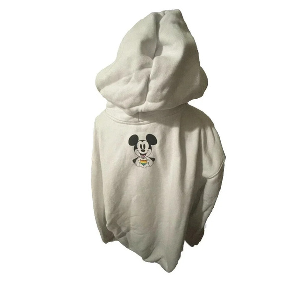 Mickey Mouse Rainbow Hoodie Disney Pride Collection EUC Adult Size Large  Unisex - Picture 3 of 16